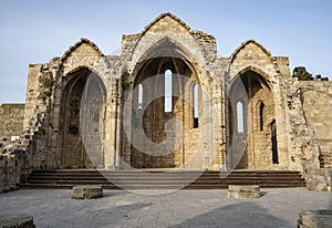 Church of the Virgin of the Burgh in Rhodes Greece