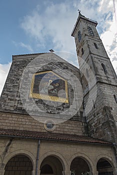 Church of the Visitation where the Virgin Mary visited her cousin Elisabeth and Zacharias and where she recited the Magnificat, in photo