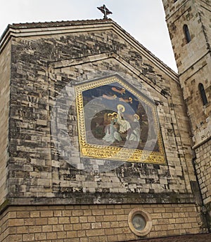 Church of the Visitation where the Virgin Mary visited her cousin Elisabeth and Zacharias and where she recited the Magnificat, in photo