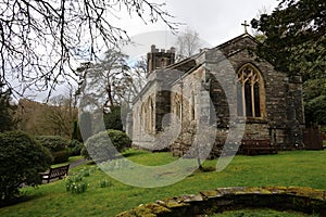 St Mary\'s Church, Rydal home of the poet William Wordsworth, near Ambleside, Lake District, Cumbria, England, UK photo