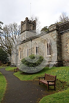 St Mary\'s Church, Rydal home of the poet William Wordsworth, near Ambleside, Lake District, Cumbria, England, UK photo