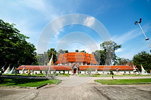 Church of Wat Khanon, the famous temple in the UNESCO award-winning Nang Yai show in Ratchaburi