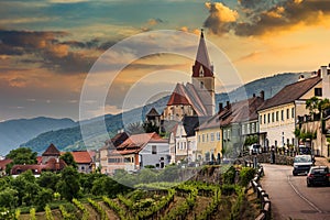 Church of Weissenkirchen in der Wachau, a town in the district of Krems-Land, Wachau Valley, Austria