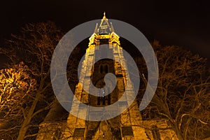 Church in wernigerode germany at night