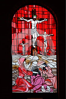 Church Window pane red