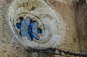 Church window in the port of Auvillar photo