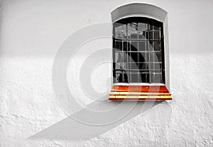 Church window with shadows