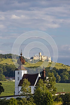 Church in Zehra and Spis castle, Slovakia