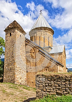 Churches of Ananuri castle. Georgia