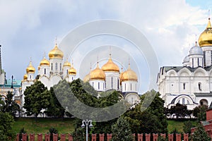 Churches of Moscow Kremlin. Color photo