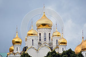 Churches of Moscow Kremlin. Color photo