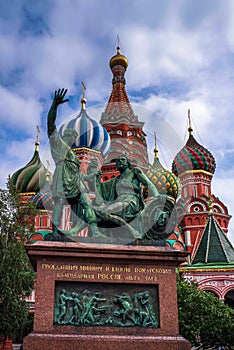 Churches in Moscow. Russia. Saint Basil`s Cathedral photo