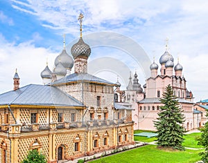Churches in Rostov Kremlin.Rostov Veliky.Yaroslav Oblast.Russia