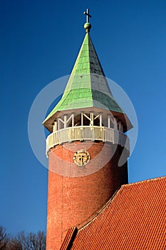 Churchtower in Luttelgeest, Flevoland, Netherlands