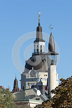 Churchtower and minaret, Stockholm