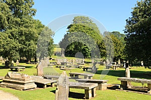 The churchyard at Bolton Abbey