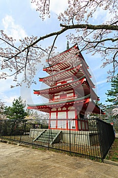 Chureito Pagoda in Arakura Sengen Shrine.