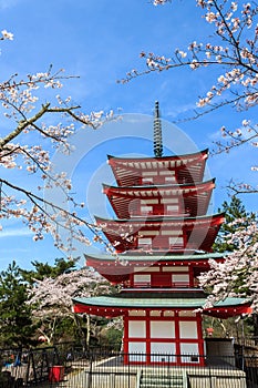 Chureito Pagoda in Arakura Sengen Shrine.