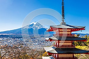 Chureito Red Pagoda is a five-story pagoda with a beautiful backdrop of Mount Fuji, a popular and famous place considered