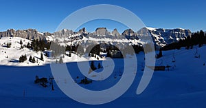 Churfirsten Range, view from Flumserberg