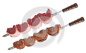 Churrasco picanha brazilian barbecue isolated