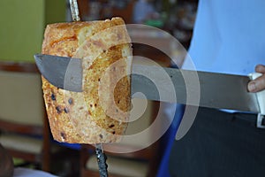 Churrasco of pinaple, Brazilian food photo