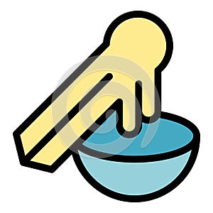 Churro dessert icon vector flat