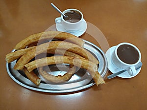 Churros with chocolate