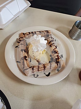 Churros with Chocolate Syrup