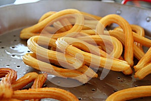 Churros fried with oil unhealthy food