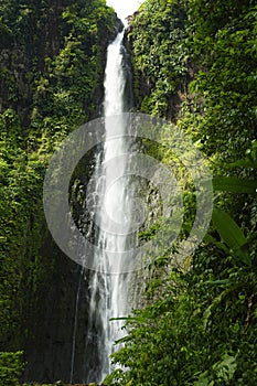 Chute du Carbet - The waterfalls group inside a tropical forest located in Basse-Terre, Guadeloupe