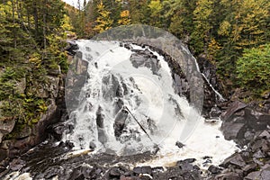 Chute du Diable. Waterfall in Mont Tremblant National Park. Canada