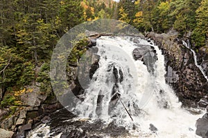 Chute du Diable. Waterfall in Mont Tremblant National Park. Canada