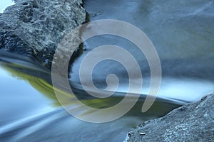 Chute in rapids, closeup, Farmington River, Nepaug Forest, New H
