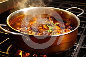 chutney cooking in a pot on a stovetop