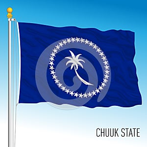 Chuuk State flag, Micronesia, vector illustration