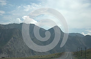 Chuysky tract loop between the mountain ranges. Mountain Altai. photo