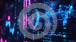 chvisualization holographic projection of clinical trial chart