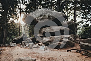 Chybotek, balancing rock in Szklarska Poreba photo