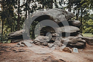 Chybotek, balancing rock in Szklarska Poreba photo