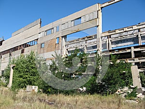 Chyhyryn Nuclear Power Plant. The building of the abandoned Ukra