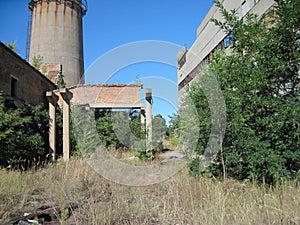 Chyhyryn Nuclear Power Plant. The building of the abandoned Ukra