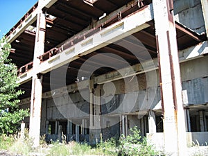 Chyhyryn Nuclear Power Plant. The building of the abandoned Ukra