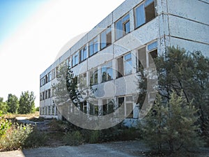 Chyhyryn Nuclear Power Plant. The building of the abandoned Ukra