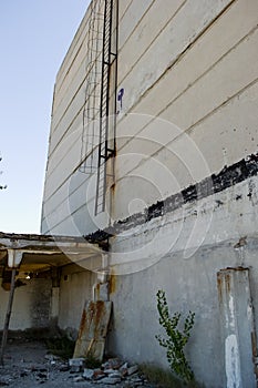 Chyhyryn Nuclear Power Plant. The building of the abandoned Ukrainian nuclear power plant Chigirinskaya. The ruins of