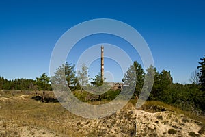 Chyhyryn Nuclear Power Plant. The building of the abandoned Ukrainian nuclear power plant Chigirinskaya. The ruins of