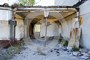 Chyhyryn Nuclear Power Plant. The building of the abandoned Ukrainian nuclear power plant Chigirinskaya. The ruins of