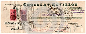 Anciennes marques franÃÂ§aises Chocolat Revillon 1937 photo