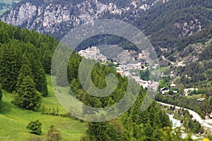 ChÃ¢teau Queyras and ChÃ¢teau Ville-Vieille in french Queyras Nature Park