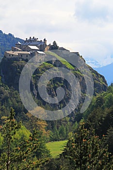 ChÃ¢teau Queyras at mountain top in french Queyras Nature Park